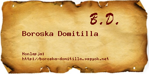 Boroska Domitilla névjegykártya